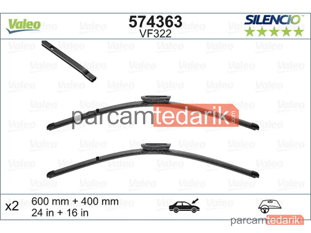 574363 | Silecek Süpürgesi — Renault Clio III, Renault Megane III, Renault Megane III Coupe
